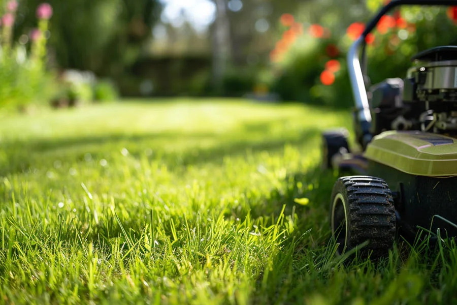 battery powered small lawn mower