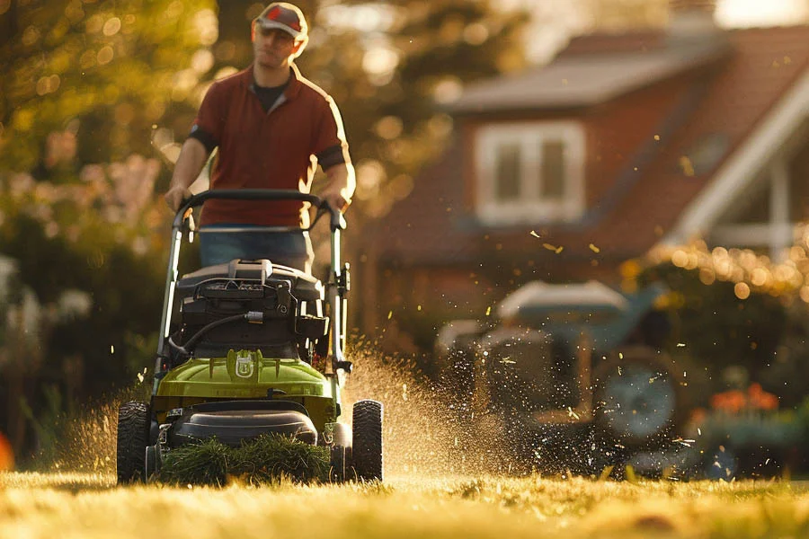 battery powered small lawn mower